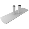 White metal trowel with two cylindrical handles for 32mm double overlapping foot