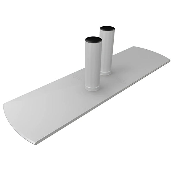 White metal trowel with dual cylindrical handles for 32mm double overlapping left foot