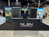 Black NLBN Logo 3ft Frameless SEG Lightbox Trade Show Table Cover