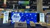 Blue hexagonal LED display screen in Royce Globals 3ft Frameless SEG Lightbox
