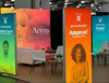 Vibrant orange 3ft frameless SEG lightbox with Actera adapinoid ad