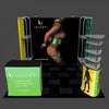 With Create an instant portable pop up store with our Merchandise Shelving Display Stand shelves, garment bars,