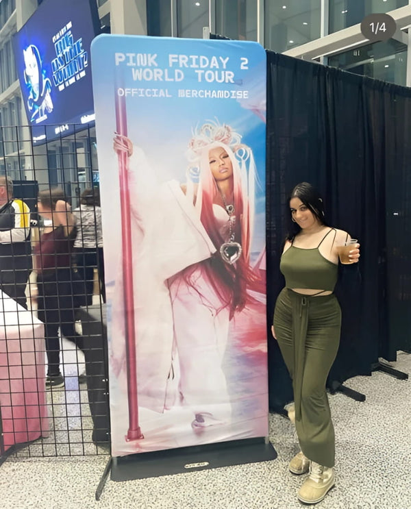 Nicki Minaj Pink Friday 2 Tour 3ft Fabric Banner Stand