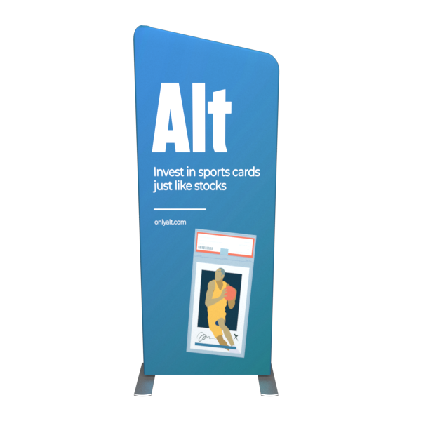 3ft x 8ft Angled Top Tension Fabric Modular Display - Tension Fabric Modular Display Panels