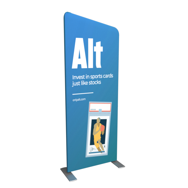 3ft x 8ft Angled Top Tension Fabric Modular Display - Tension Fabric Modular Display Panels