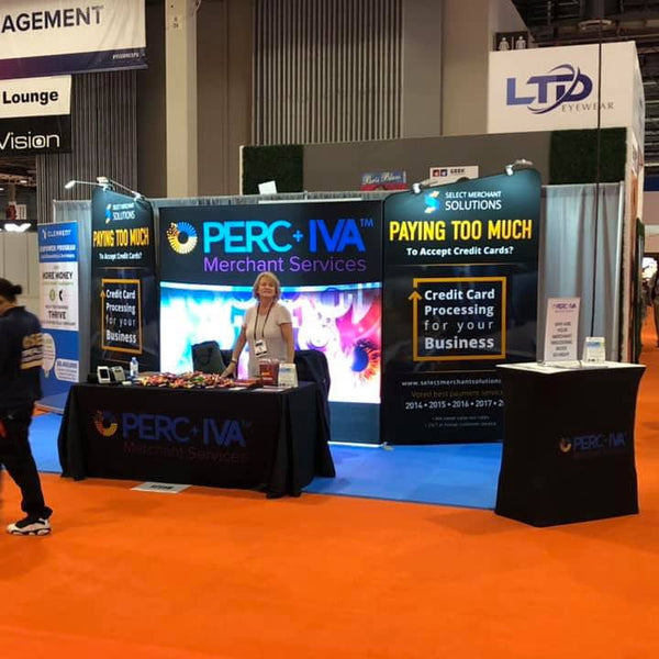 3ft x 8ft Angled Top Tension Fabric Modular Display - Panels