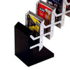 5-pocket compact literature stand with black silver metal rack holding Uline brochures