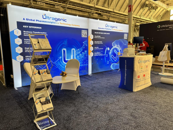 5 Pocket Single Wide Frosted Acrylic Literature Stand