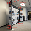 Black vertical banner stand with 50mm double overlapping foot base