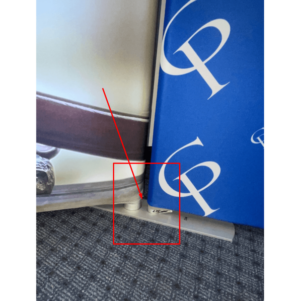 Silver metallic base for 50mm/50mm Double Overlapping Foot display stand