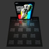 Glowing neon-lit Nike shoe display in 5ft backlit tension fabric graphic
