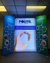 Our 5ft Backlit Tension Fabric Display is an ultra-bright and vivid portable backlit trade show display that showcase