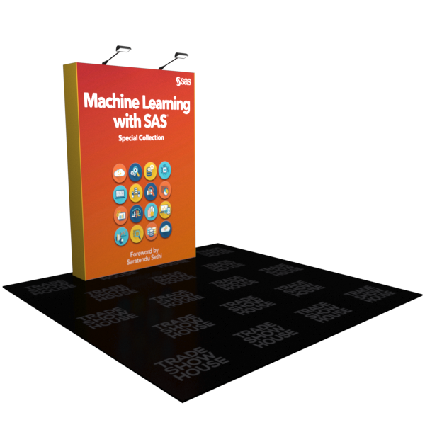 5ft x 7.5ft Straight Pop Up Display - Fabric Pop Up Displays