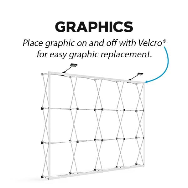 5ft x 7.5ft Straight Pop Up Display - Fabric Pop Up Displays