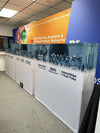 Our 5ft Tabletop Pop Up Fabric Display is a lightweight and easy to setup pop-up with stretch graphics included black
