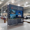 Our 5ft Tabletop Pop Up Fabric Display is a lightweight and easy to setup pop-up with stretch graphics included black