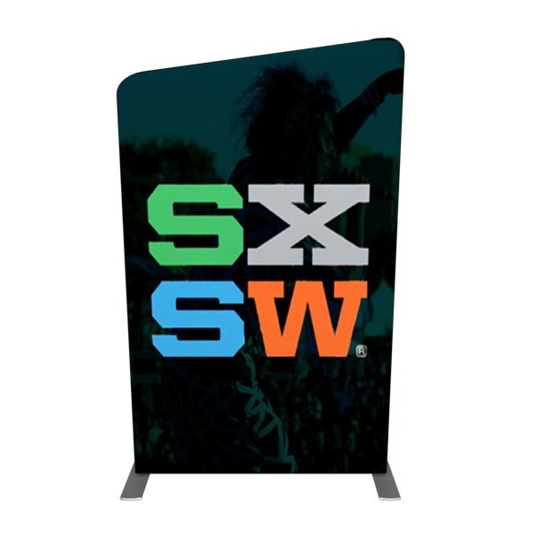 5ft x 8ft Angled Top Tension Fabric Modular Display - Tension Fabric Modular Display Panels