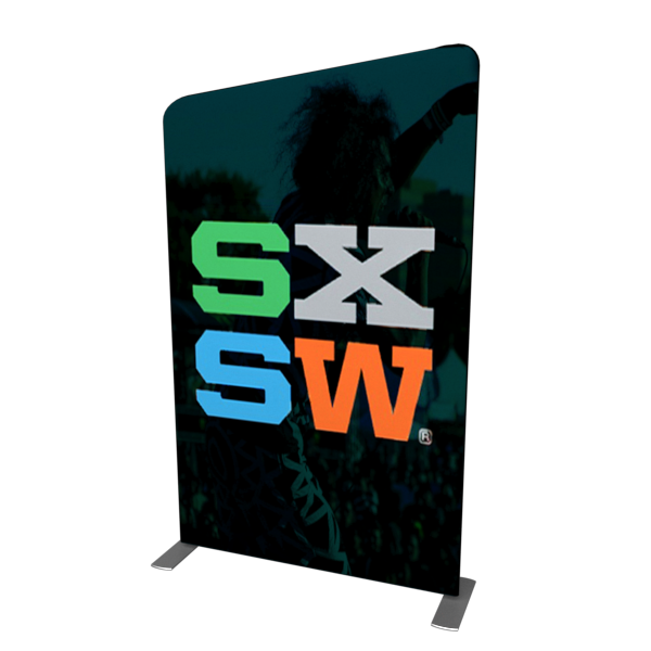 5ft x 8ft Angled Top Tension Fabric Modular Display - Tension Fabric Modular Display Panels