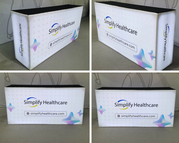 6.5ft Backlit SEG Light Box Counter