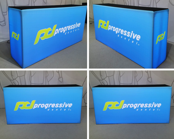 6.5ft Backlit SEG Light Box Counter