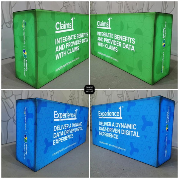 6.5ft Backlit SEG Light Box Counter