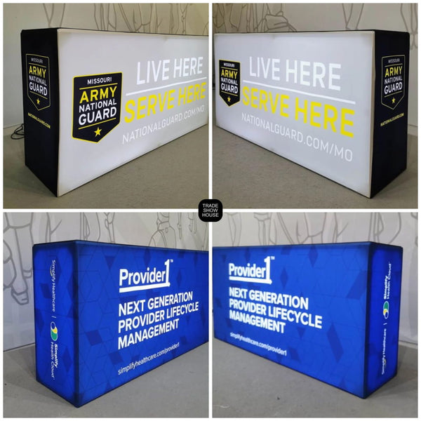 6.5ft Backlit SEG Light Box Counter