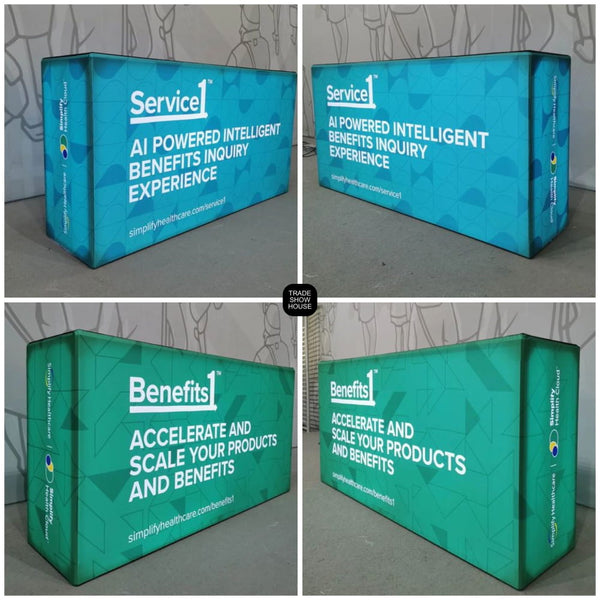 6.5ft Backlit SEG Light Box Counter