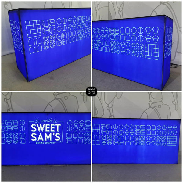 6.5ft Backlit SEG Light Box Counter