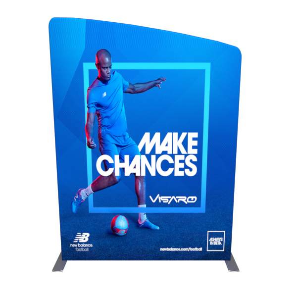 6.5ft x 9ft Angled Top Tension Fabric Modular Display - Tension Fabric Modular Display Panels