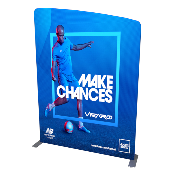 6.5ft x 9ft Angled Top Tension Fabric Modular Display - Tension Fabric Modular Display Panels