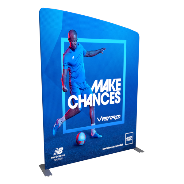 6.5ft x 9ft Angled Top Tension Fabric Modular Display - Tension Fabric Modular Display Panels