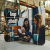 Our 6ft Curved Tabletop Tension Fabric Display is a sleek and modern that quickly assembles in just 5 minutes. slide