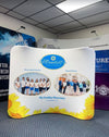 Our 6ft Curved Tabletop Tension Fabric Display is a sleek and modern that quickly assembles in just 5 minutes. slide