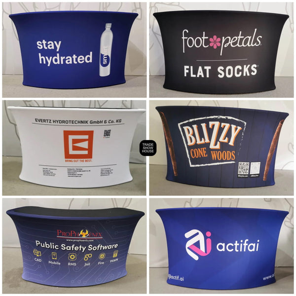 6ft Curved Tension Fabric Counter - Counters