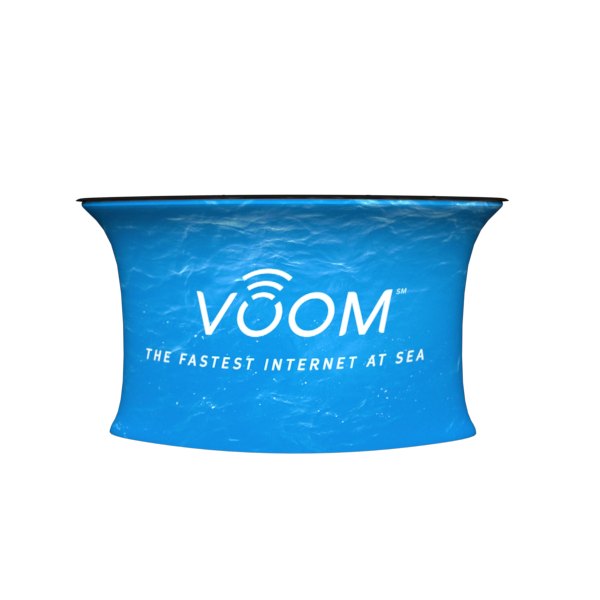 6ft Curved Tension Fabric Counter - Tension Fabric Counters