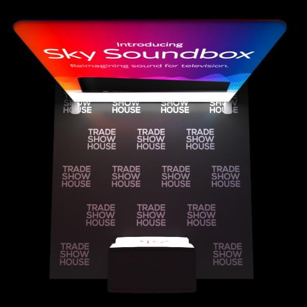 8ft x 8ft Backlit Tension Fabric Display Case to Counter Kit - Backlit Displays