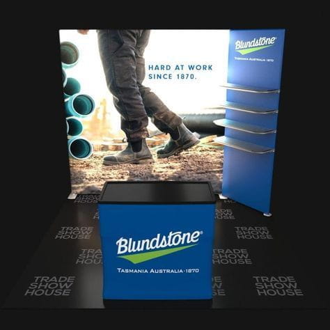 Our 8ft Backlit Tension Fabric Display is an ultra-bright and vivid portable backlit trade show display that showcase