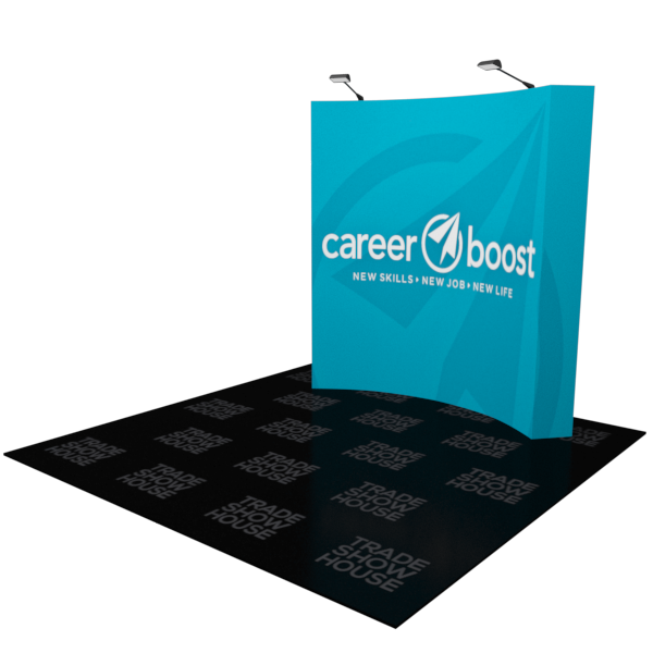 8ft Curved Pop Up Fabric Display - Fabric Pop Up Displays
