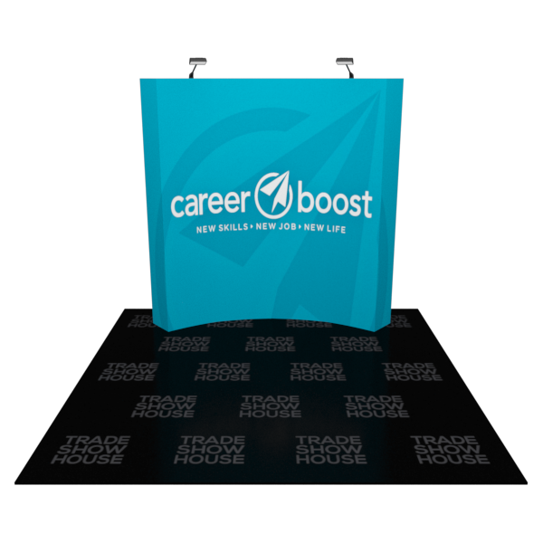 8ft Curved Pop Up Fabric Display - Fabric Pop Up Displays