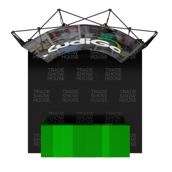 8ft x 7.5ft Curved Pop Up Display Table Cover Kit - Fabric Pop Up Displays