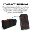Black and red padded travel bag for 8ft curved tension fabric counter