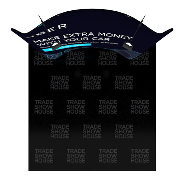 Curved Uber trade show display.