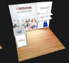 Our 8ft Frameless SEG Lightbox Display is one of the easiest and brightest displays on exhibit market, featuring