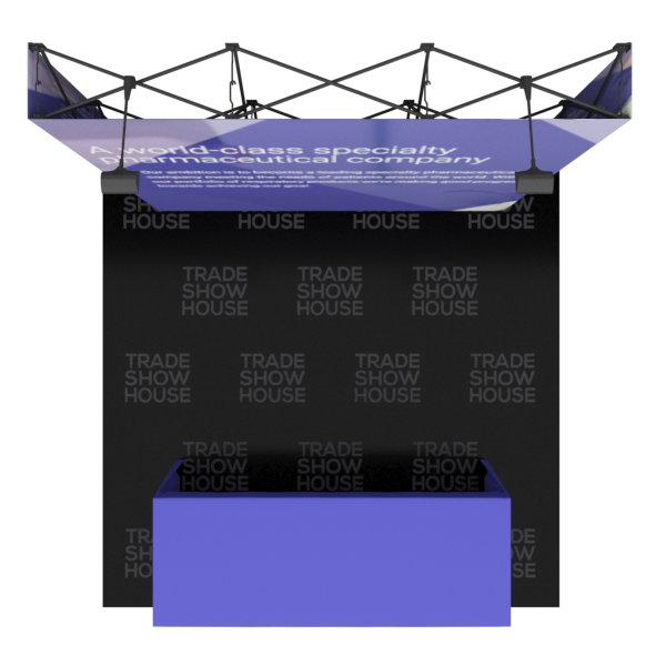 8ft x 7.5ft Straight Pop Up Display Table Cover Kit - Fabric Pop Up Displays