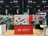 Our 8ft Straight Tension Fabric Counter is a lightweight, durable and portable trade show booth reception desk
