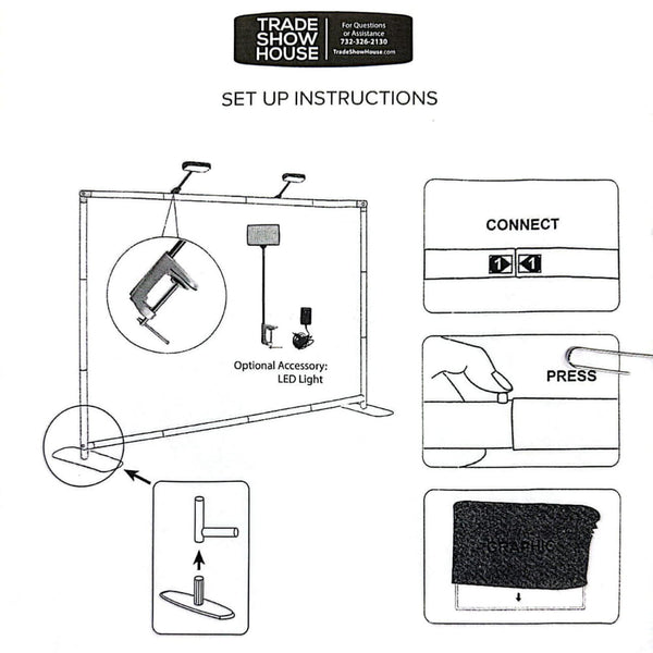 8ft Straight Tension Fabric Display - Displays