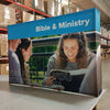 Our 8ft Tabletop Pop Up Fabric Display Kit is the perfect trade show on go that features a lightweight and easy