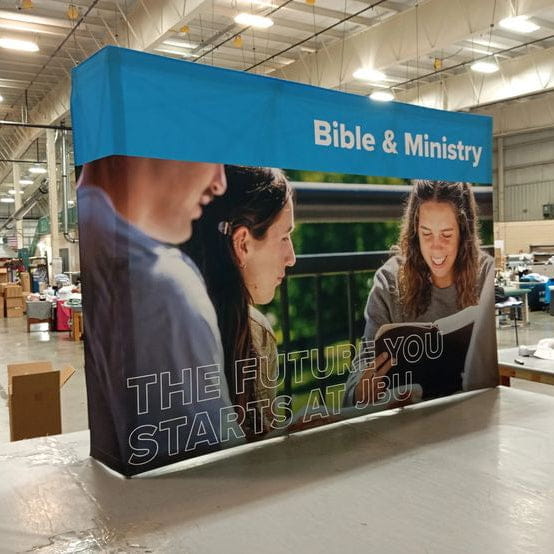 Our 8ft Tabletop Pop Up Fabric Display Kit is the perfect trade show on go that features a lightweight and easy