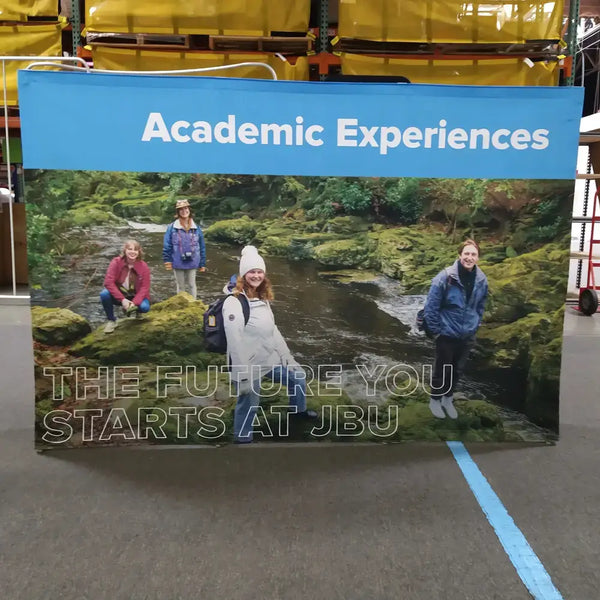 Our 8ft Tabletop Pop Up Fabric Display Kit is the perfect trade show on go that features a lightweight and easy
