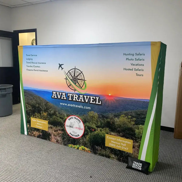 Our 8ft Tabletop Pop Up Fabric Display Kit is the perfect trade show on go that features a lightweight and easy